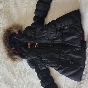 3T Urban Republic Puffer Coat with Fur-lined Removable Hood